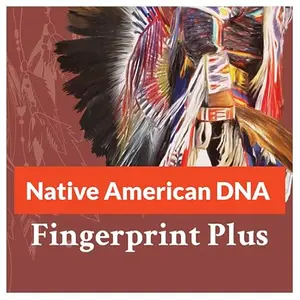 Native American DNA test kit box with tribal heritage map