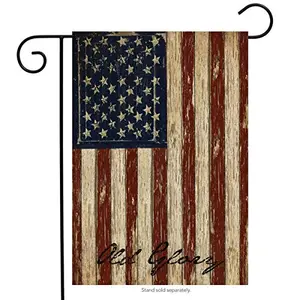 Briarwood Lane Old Glory primitive patriotic garden flag with vintage stars and stripes design