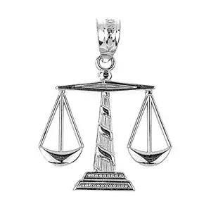 Claddagh Gold Sterling Silver Scales of Justice Pendant