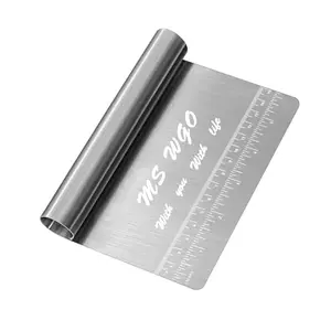 MS WGO stainless steel dough scraper with measuring scale