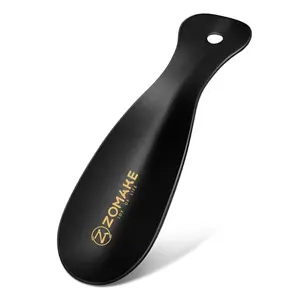 ZOMAKE 7.5 inch stainless steel shoe horn on white background