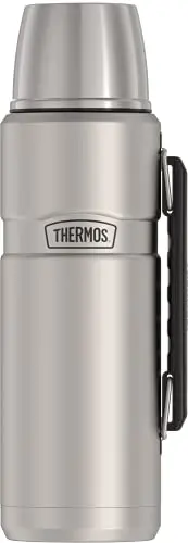 THERMOS Stainless King 40oz beverage bottle in matte stainless steel