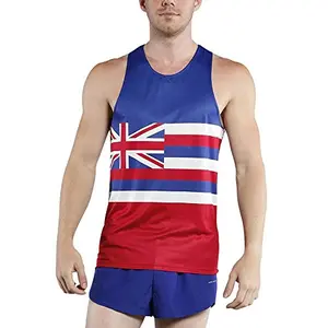 BOA patriotic running singlet on marathon runner