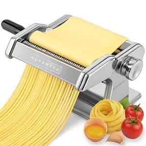 Nuvantee Pasta Maker with 7 adjustable thickness settings and 2-in-1 cutter