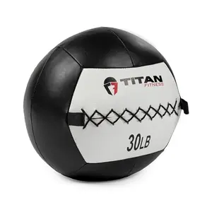 Titan Fitness 30 lb Soft Leather Medicine Wall Ball
