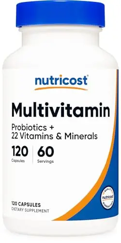Nutricost Multivitamin with Probiotics vegetarian capsules
