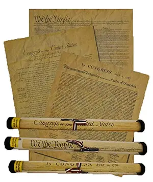 Our Amendments Documents of Freedom antiqued parchment bundle