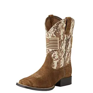 Ariat Patriot brown camo western boots for kids