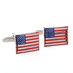 MRCUFF American flag cufflinks in gift box
