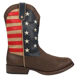 Roper men's american patriotic square toe casual boots