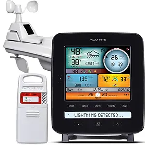 AcuRite Iris weather station with lightning detection feature and colorful display