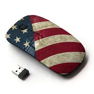 KawaiiMouse wireless mouse with star stripe flag design