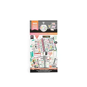 me & my BIG ideas Happy Planner sticker value pack with gold foil accents and productivity theme