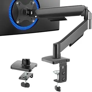 VIVO STAND-V001O monitor arm with a 24-inch monitor in a home office setup