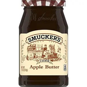 11-ounce jar of Smucker's Cider Apple Butter with a classic red and white label.