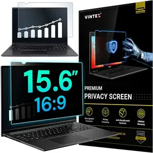 VINTEZ 15.6 inch laptop privacy screen installed on a laptop
