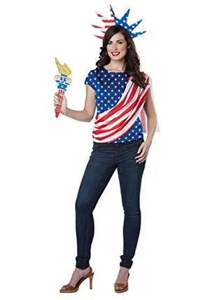 California Costumes Miss Independence costume with crown and torch
