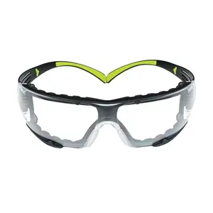 3M SecureFit 400 safety glasses with green/black frame