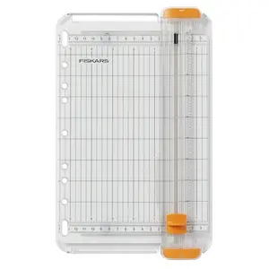 Fiskars SureCut Portable Paper Trimmer 9-inch cut for clean cuts on the go