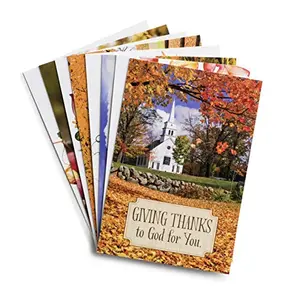 DaySpring - Thanksgiving Blessings 8 Fall Design Assortment with Scripture 24 Thanksgiving Boxed Cards & Envelopes (70927)