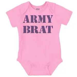 Baby in Army Brat funny onesie