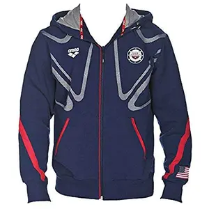 ARENA USA Swimming national team navy jacket with red accents