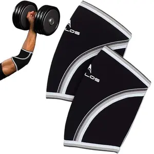 AEOLOS pair of elbow sleeves in black for weightlifting