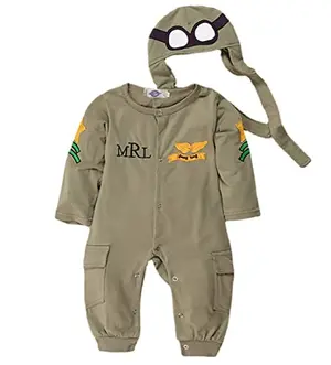LOOLY Baby Boys Pilot Two Piece Layette Set Toddler Outfits with Cap