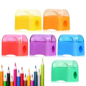 Bulk pack of 144 mini pencil sharpeners in assorted colors for classroom