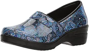 Easy Works LYNDEE nursing shoe in blue pop patent