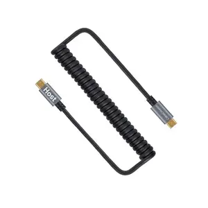 CableCreation coiled micro USB to micro USB cable black