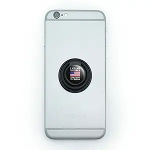 I Stand for The Flag Kneel Cross phone ring holder with patriotic design