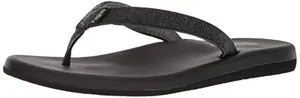 Flojos Campbell flip flops with metallic strap on memory foam footbed