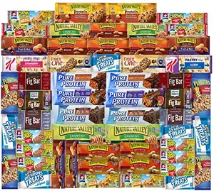 Ultimate Healthy Fitness Box 56 count variety pack with protein bars, granola bars, and healthy snacks