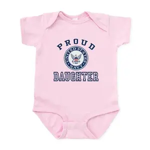 Proud US Navy Daughter infant bodysuit on a baby
