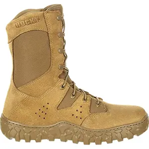ROCKY S2V Predator coyote brown military boots with flash-resistant leather and Roll-Stop ankle technology