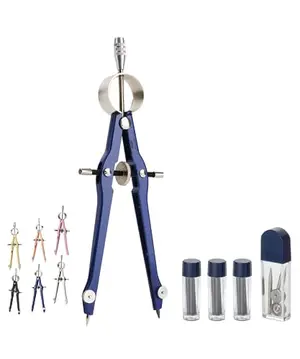 Mr. Pen metal compass with spring bow head and spare leads