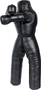 LEATHERAY MMA black vinyl grappling dummy in standing position