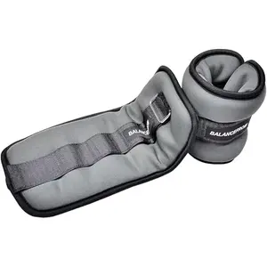Signature Fitness neoprene ankle wrist weights in gray with velcro straps