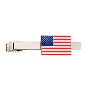 Desert Cactus vintage American flag tie bar for government officials