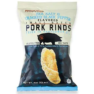 Southern Recipe Small Batch Sea Salt & Cracked Black Pepper Pork Rinds 4 oz bag