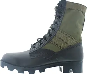 Army Universe tactical jungle boots in olive drab with Panama sole and drain holes