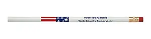 Custom imprinted stars and stripes pencils from Pencil Guy