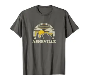 Vintage hiking mountains Asheville T-shirt for Biltmore visitors