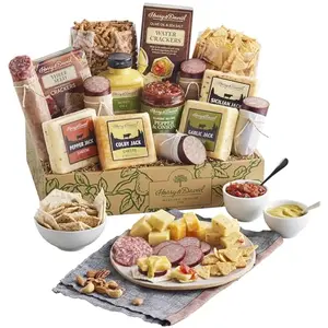 Harry & David Ultimate Meat and Cheese Gift Box with sausages, cheeses, crackers and spreads