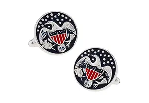 Presidential seal cufflinks by MRCUFF with gold eagle emblem