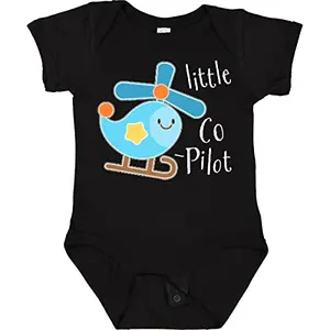 inktastic Little Co-Pilot Cute Helicopter Baby Bodysuit