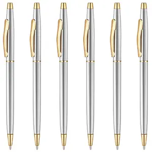 Unibene 6 pack stainless steel and gold pens