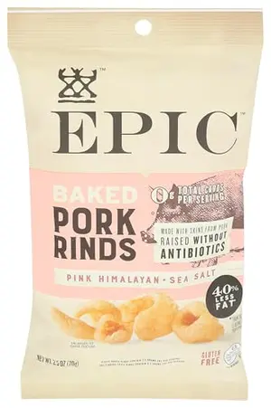 EPIC Baked Pork Rinds Pink Himalayan and Sea Salt 2.5 oz pouch