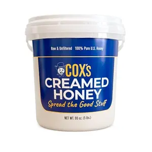 Cox's Honey 80 oz Creamed Whipped Honey jar